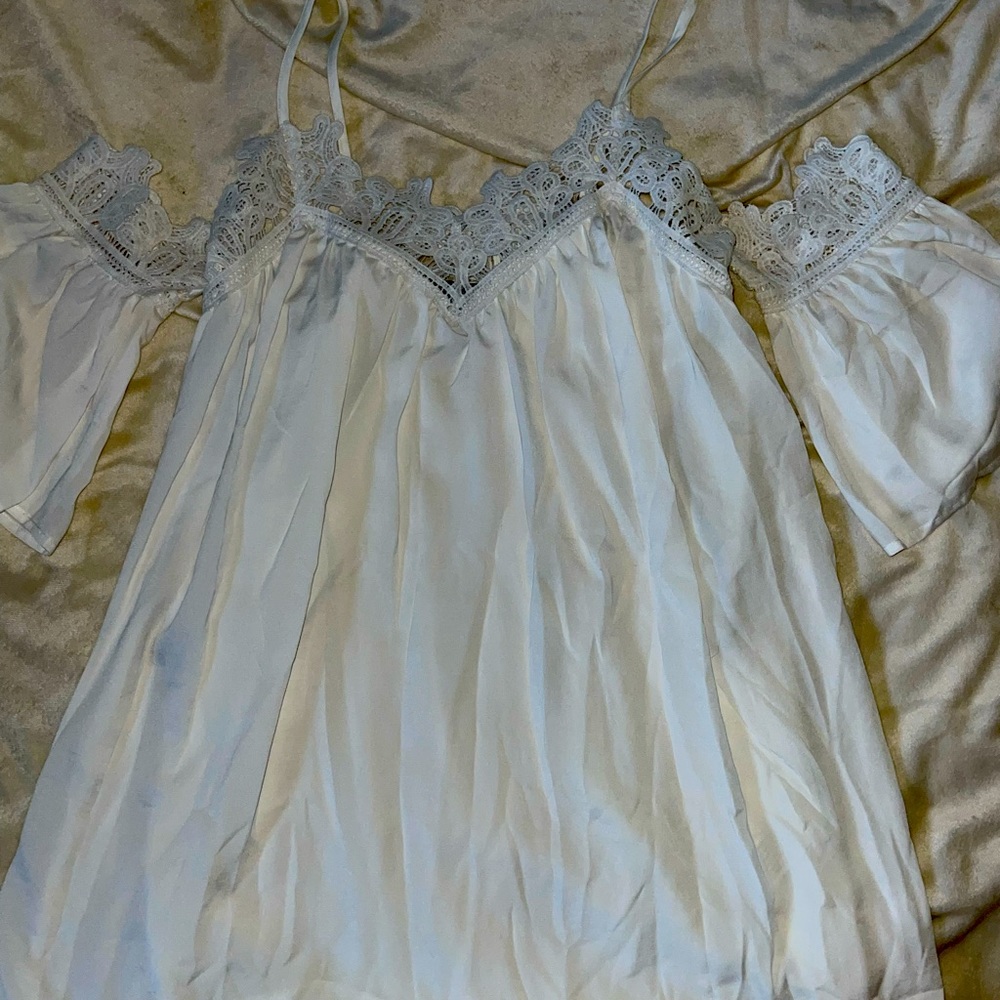 White mini dress
